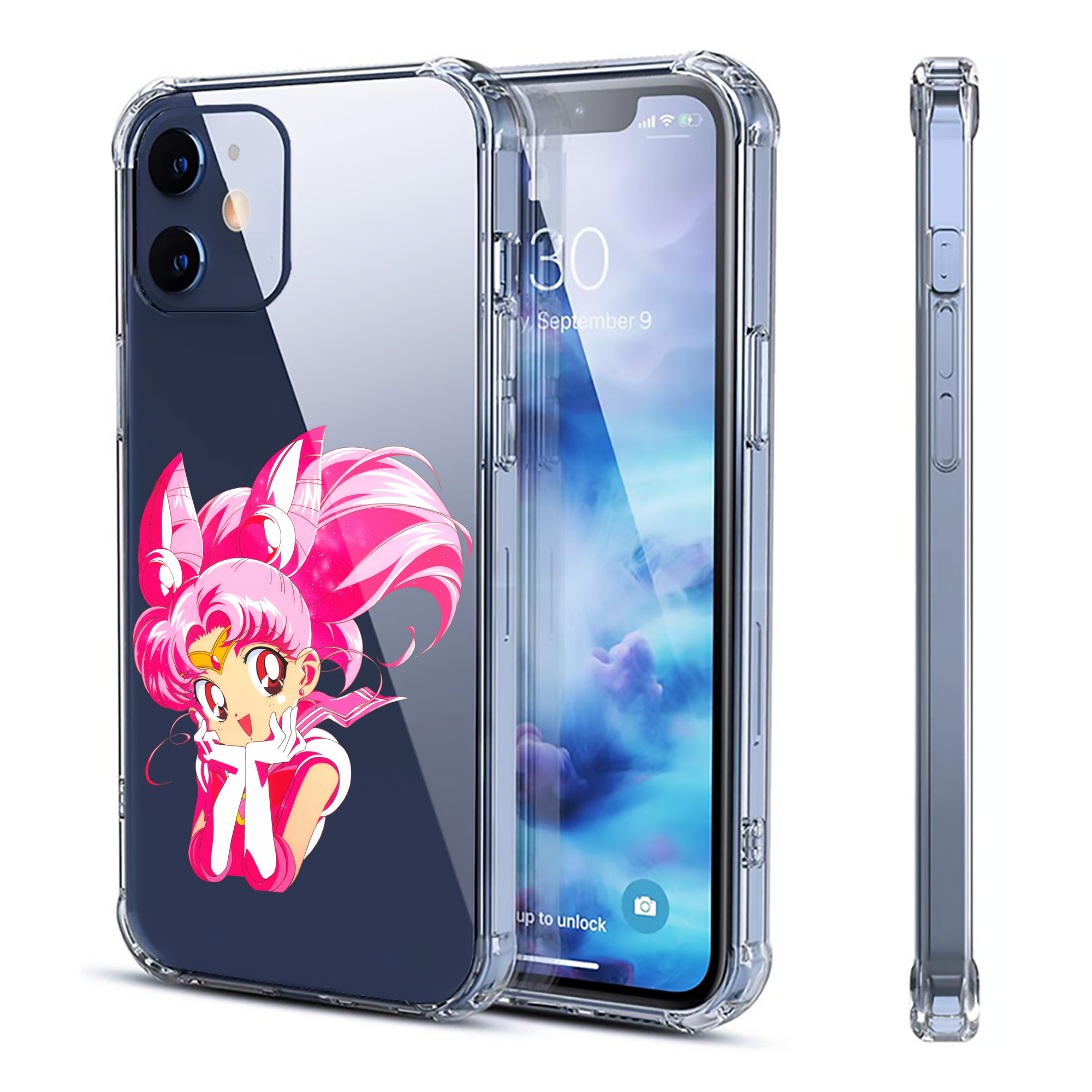 （画像用） 美少女戦士セーラームーン ちびうさ Sailor Moon Chibiusa Tsukino Usagi Small Lady Serenity 【iPhone 12シリーズ対応】透明スマホケース（クリアソフトケース）